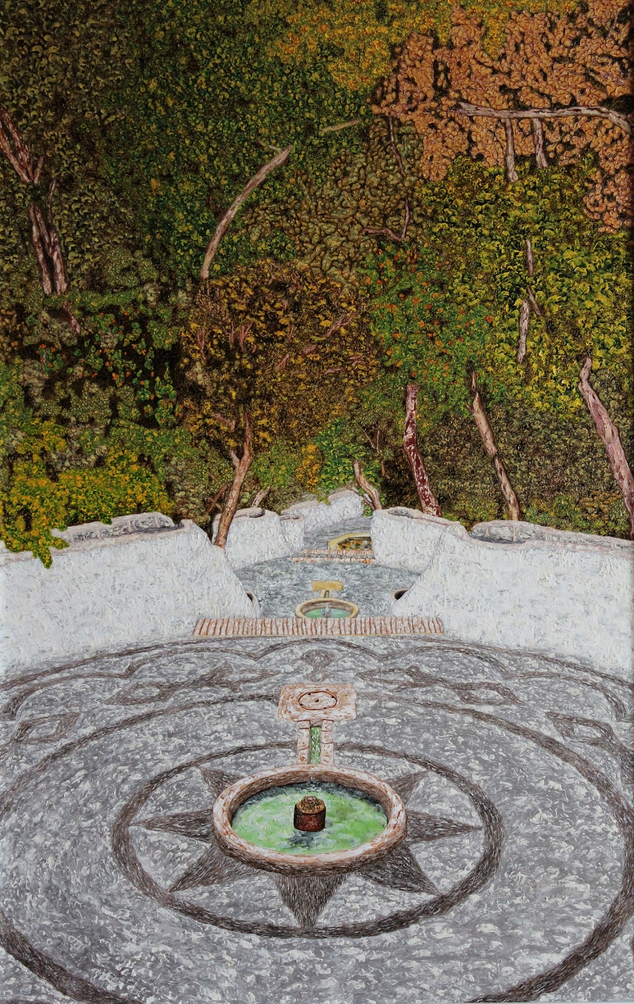 Escalera del agua Generalife  Granada